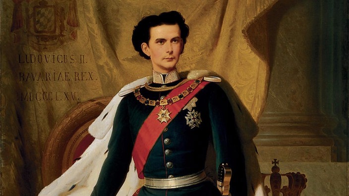 Gemälde von Ferdinand Piloty: Ludwig II. im Alter von 20 Jahren. 