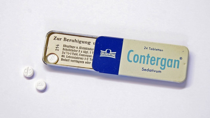 Contergandose und Tabletten.