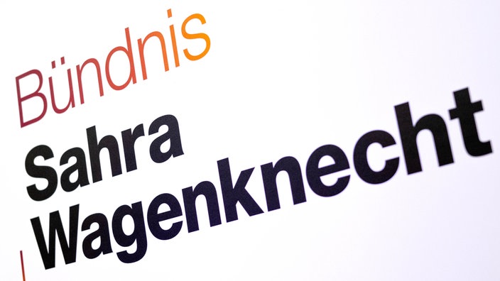 Schriftzug "Bündnis Sahra Wagenknecht"