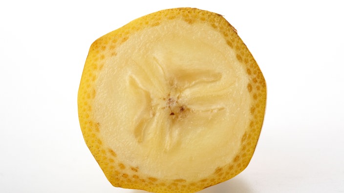 Aufgeschnittene Banane