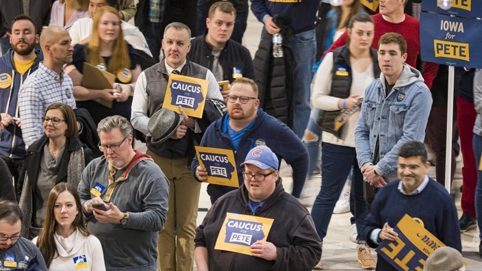 Caucus in Iowa: Wähler geben ihre Stimme für einen Kandidaten öffentlich ab