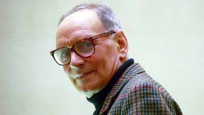 Porträtfoto von Ennio Morricone.