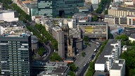 Gedächtniskirche und Kurfürstendamm von oben