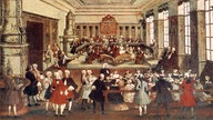 Gemälde von 1740/50: Konzert im Zunfthaus zu Zürich.