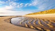 Abendstimmung am Strand vor dem Roten Kliff in Kampen auf Sylt.