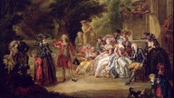 "The Minute under the Oak Tree" ist der Titel dieses Gemäldes von Francois Watteau.